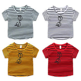 High quality 2022 kids T-shirt Summer boys girls stripe Print 100% Cotton-TB00970-Veeddydropshipping